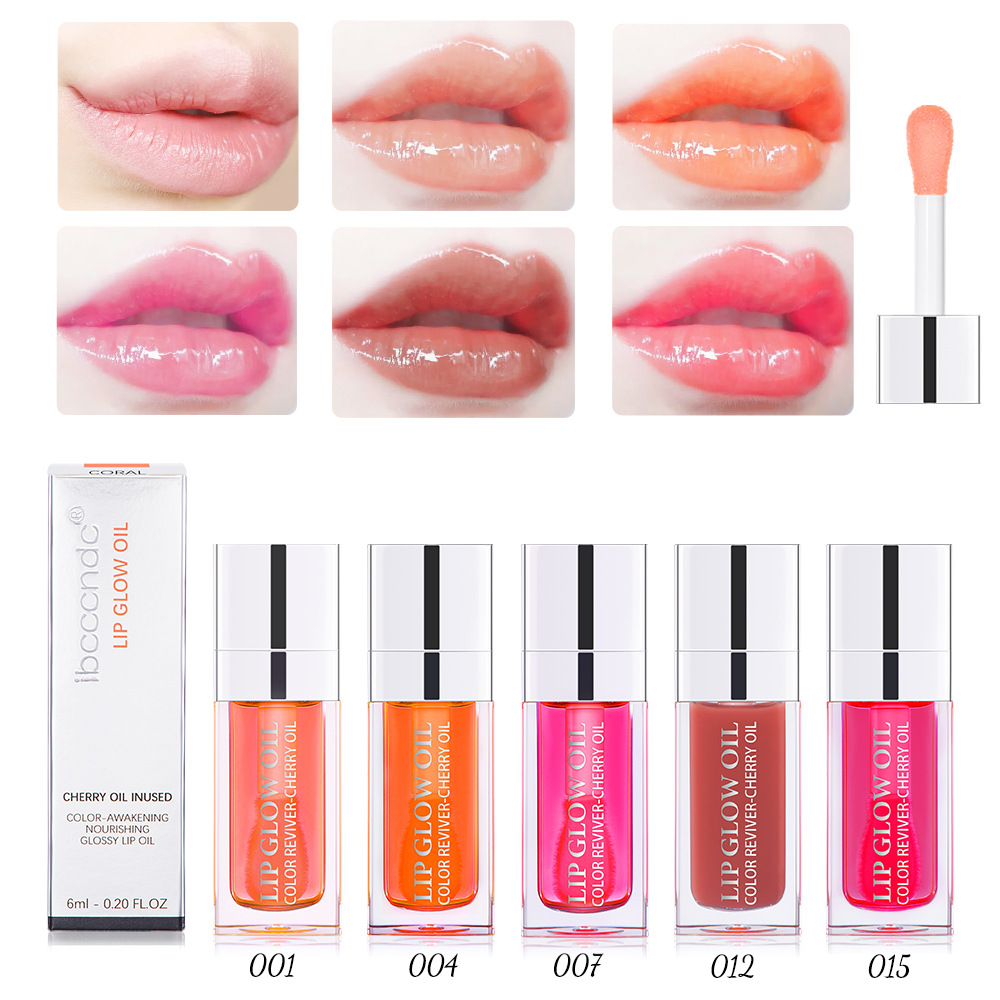 Ibcccndc Plump Lip Glow Care Oil Plumping Gloss NonStick cup 彩妆/香水/美妆工具 唇彩/唇蜜/唇釉/唇泥 原图主图