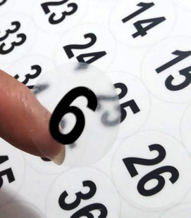 2.5CM透明PVC防水数字贴号码 标签 贴不干胶标签贴活动选手号牌尺码