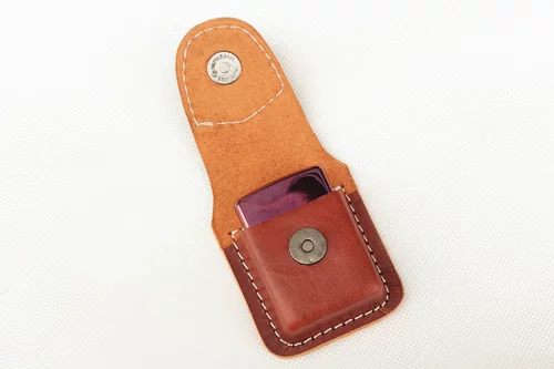 Зажигалка ручной работы, универсальный кожаный красный защитный чехол, из натуральной кожи, американская версия