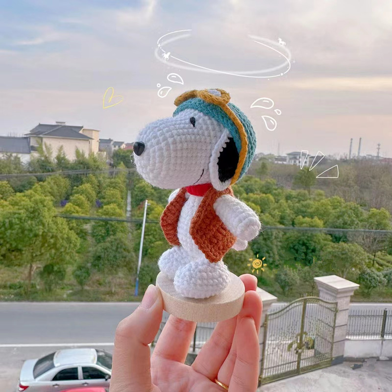 毛线钩针史努比手工自制可爱挂件