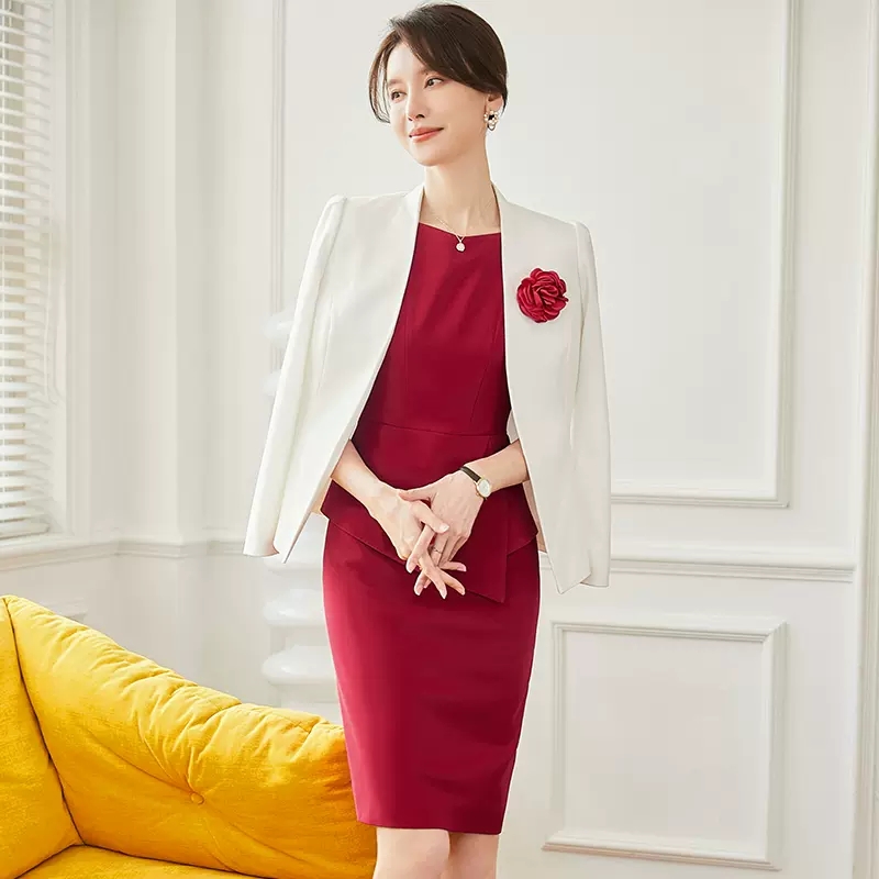 艾尚臣新款美容院店长职业套装春