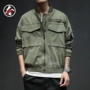 Mùa xuân lỏng áo khoác dụng cụ nam cộng với phân bón XL Nhật Bản áo khoác đồng phục bóng chày retro phiên bản Hàn Quốc của quần áo nam màu thủy triều tinh khiết - Cực lớn thời trang 2021