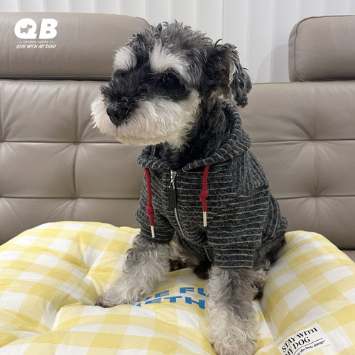 宠物狗狗秋冬季衣服加绒拉链开衫卫衣加绒保暖雪纳瑞法斗柴犬服饰
