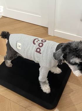 宠物狗狗猫咪冬雪纳瑞泰迪比熊两脚打底衣衫T恤加绒加厚保暖秋衣