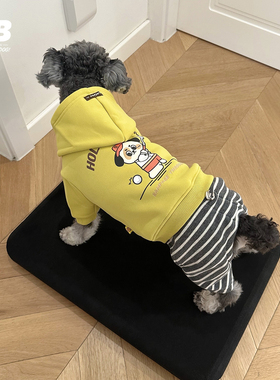 宠物狗狗雪纳瑞法斗泰迪比熊加绒加厚保暖四脚衣服裤子打底秋冬装