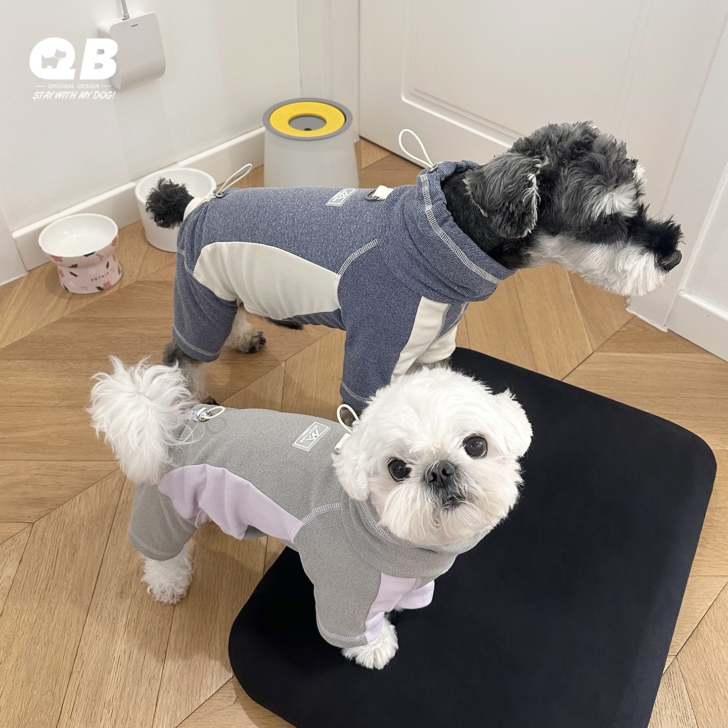 宠物狗狗户外运动四脚衣服牵引加绒打底雪纳瑞泰迪比熊裤子秋冬装