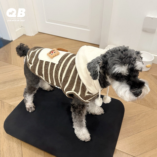 宠物狗狗无袖帽衫弹力卫衣带帽背心雪纳瑞泰迪比熊柴犬秋冬装服饰