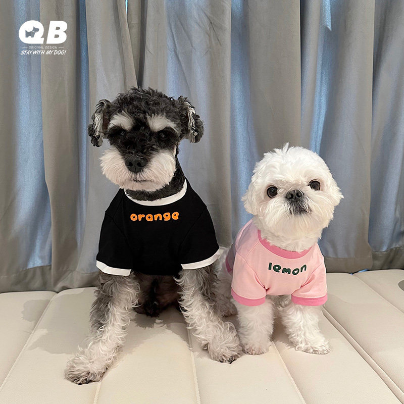 t恤原创宠物狗狗雪纳瑞柴犬比熊春秋装纯棉潮撞色短袖打底衣服,宠物/宠物食品及用品,狗宠物服装/雨衣,淘宝优惠券,粉丝福利购,淘宝优惠卷