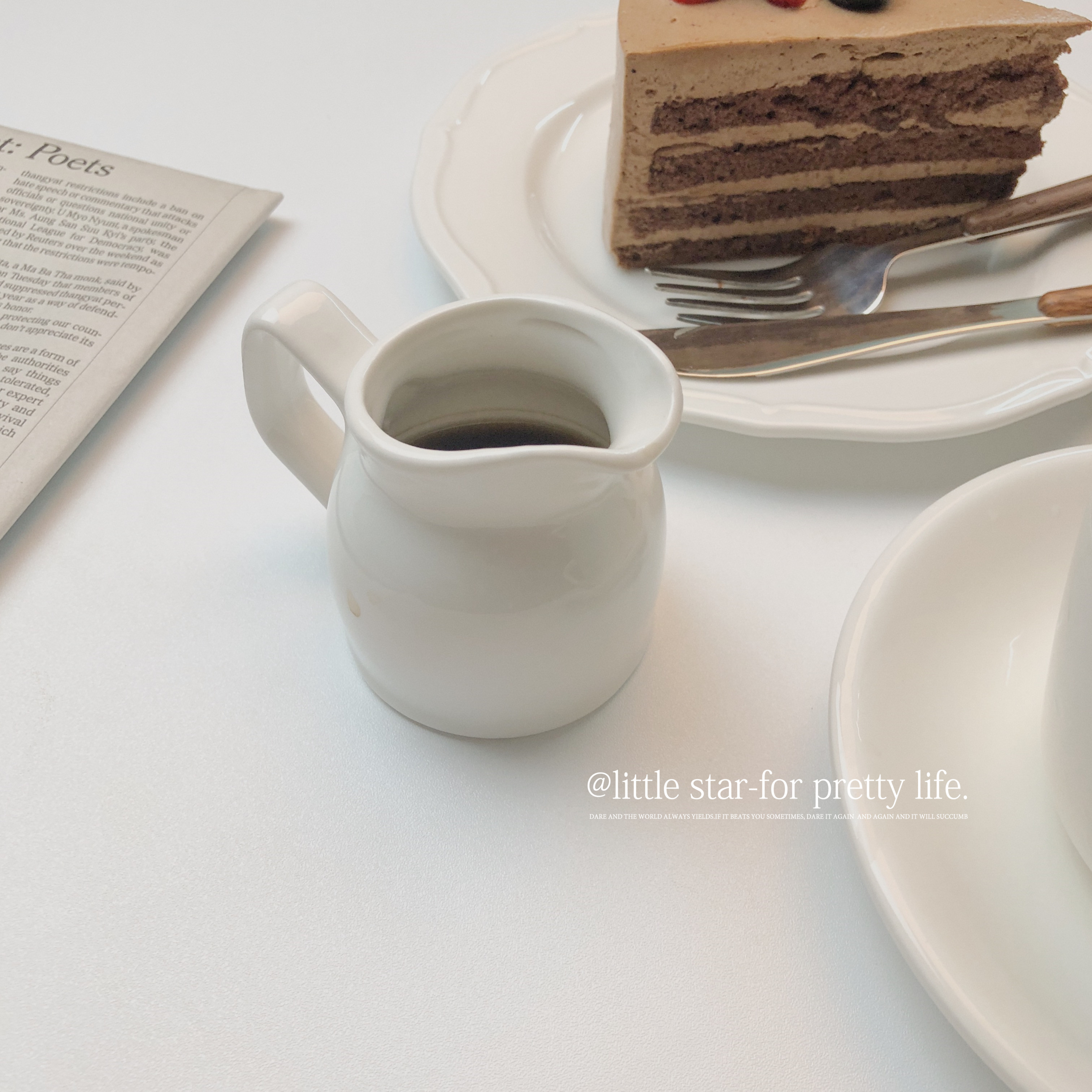 韩式复古纯白小奶罐espresso浓缩咖啡盅奶壶 果酱杯蜂蜜壶炼奶缸