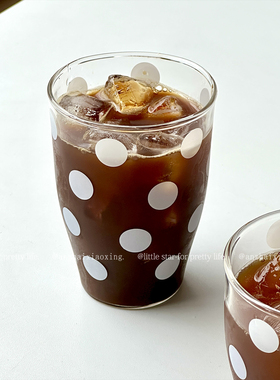 复古夏天ins治愈白色牛奶耐高温玻璃杯热水杯冷饮冰美式咖啡杯子
