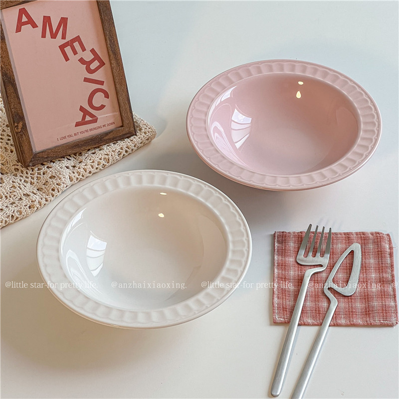 陶瓷法式小众早餐玩淇淋碗沙拉碗