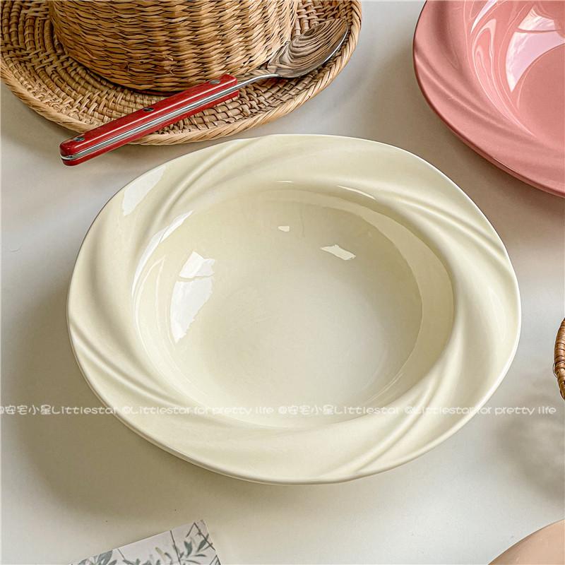 ins简约高级陶瓷碗好看甜品碗子