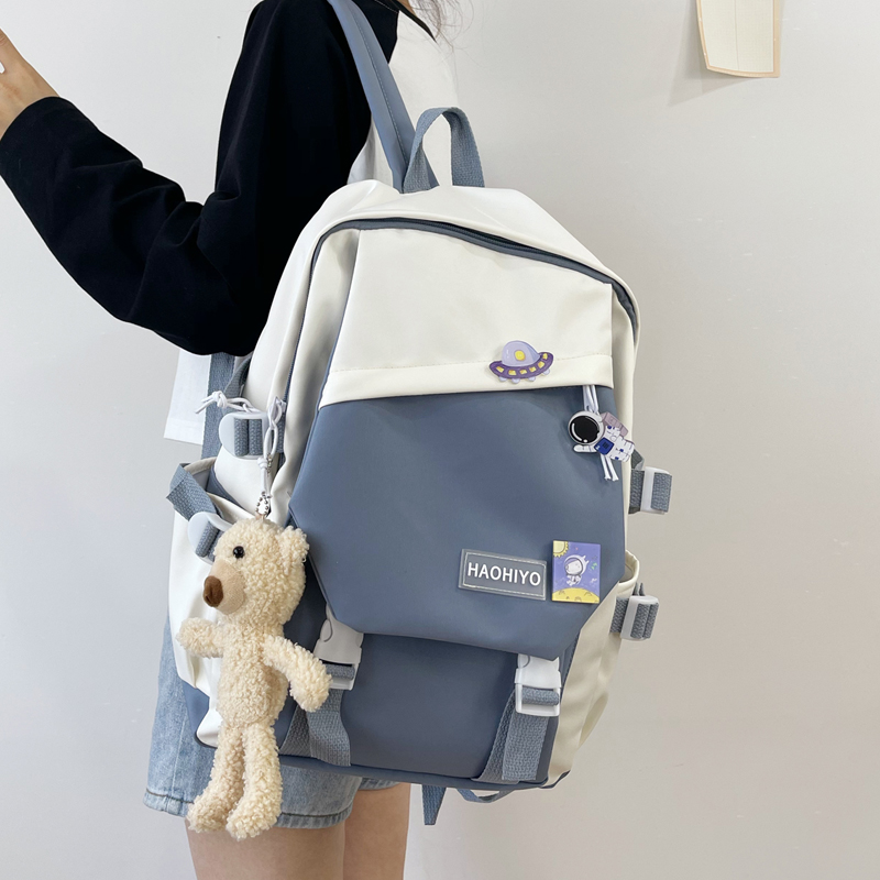 高中生书包女大学生ins日系韩版原宿ulzzang初中生双肩包电脑背包
