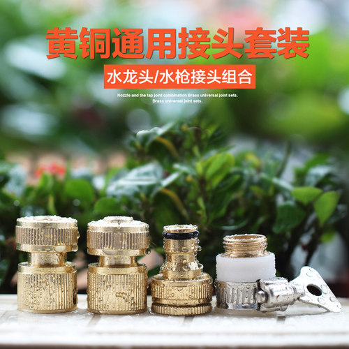 洗车水枪全铜通水接头套装组合水龙头洗衣机快速4分软管水管配件