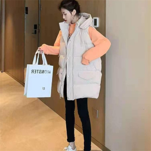 2026新款韩版中长款棉服马甲女春秋季坎肩背心学生爆款外套马夹潮