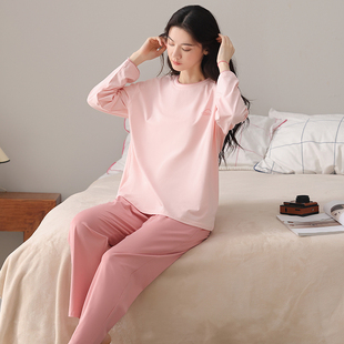 150cm小矮个子长袖纯棉家居服青年全棉外穿薄款睡衣秋季套装xxs码