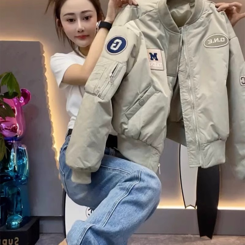 150cm小个子夹棉棒球服短款夹克小款春秋飞行员短款夹克外套xxs码