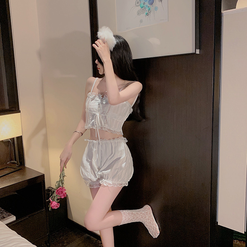 性感吊带蕾丝加小码睡裤