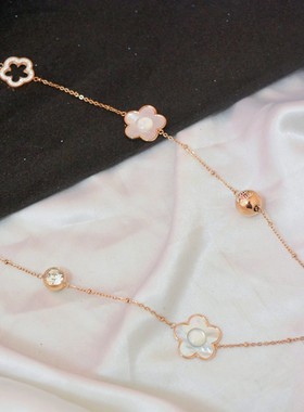 贝壳镀金项链女气质项链