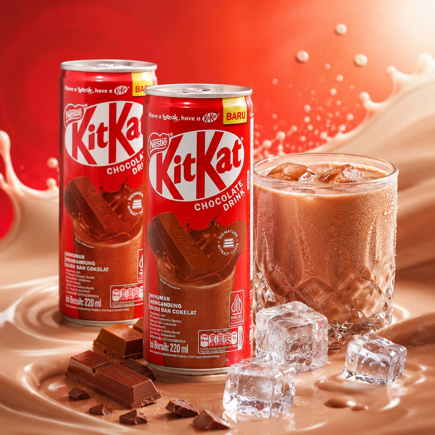 印尼进口雀巢Kitkat奇巧可可味220ml罐装巧克力即饮休闲风味饮料