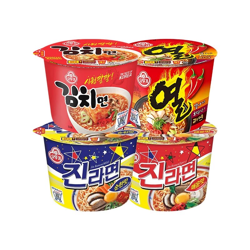 韩国进口不倒翁大桶面原味辣味金拉面韩式夜宵泡面泡菜味火热拉面