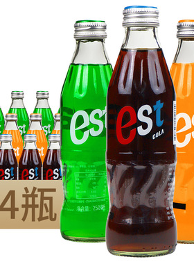 泰国原装进口est可乐味碳酸饮料250ml橙味奶油苏打味饮料