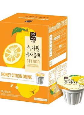 韩国进口茶胶囊 Nokchawon蜂蜜柚子果汁浓浆15粒便携装 生姜饮料