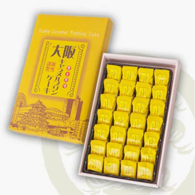日本直邮大阪特产焦糖布丁蛋糕零食礼盒高级礼品伴手礼点心年货
