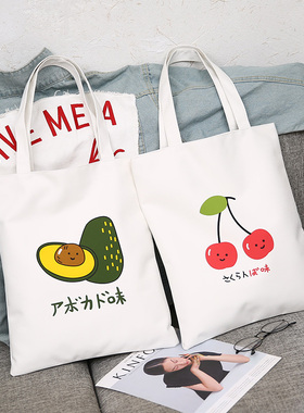 帆布包女斜挎日系ins包包学生单肩拎韩版大容量装书文艺手提袋子