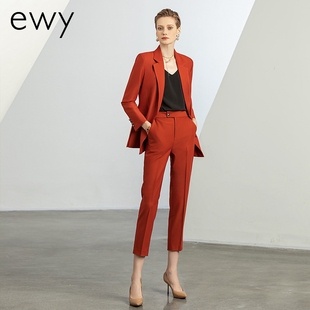ewy美业店长经理工作服秋冬爱尚臣西装套装女公司年会主持人团建
