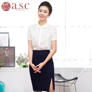 职业装酒店前台爱尚臣珠宝店套装裙物业管理衬衫工作服夏季售楼部