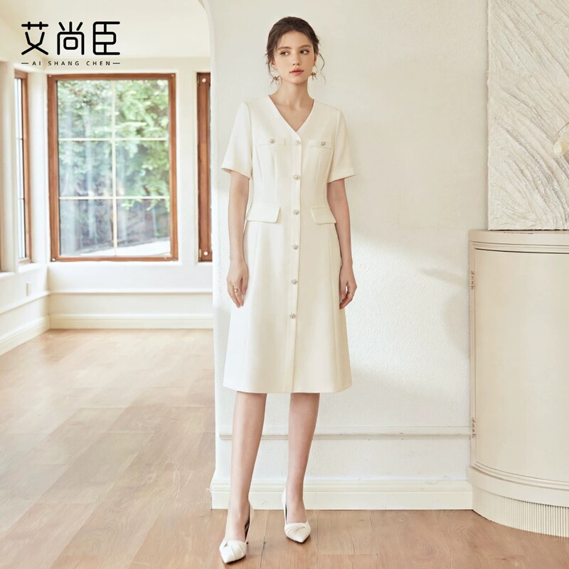 艾尚臣职业装连衣裙女美容师工装