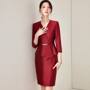 艾尚臣西装连衣裙女秋高级感爱尚臣职业装案场客服咨询顾问工作服