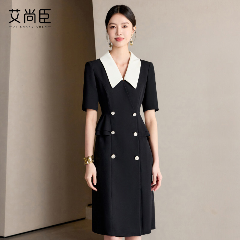 艾尚臣職業装连衣裙女旗夏舰六福珠宝店房地产销售置业顾问工作服