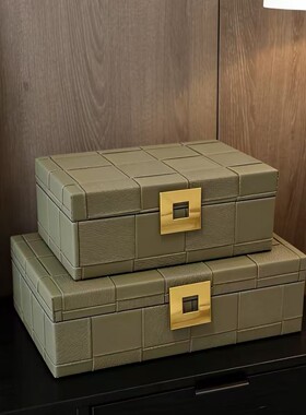 轻奢皮质大容量首饰盒金属扣