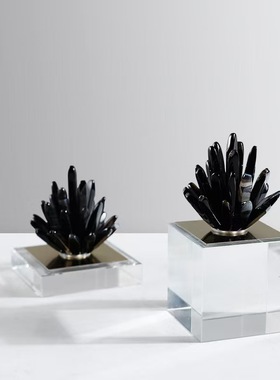 现代简约皮革摆件客厅创意玄关