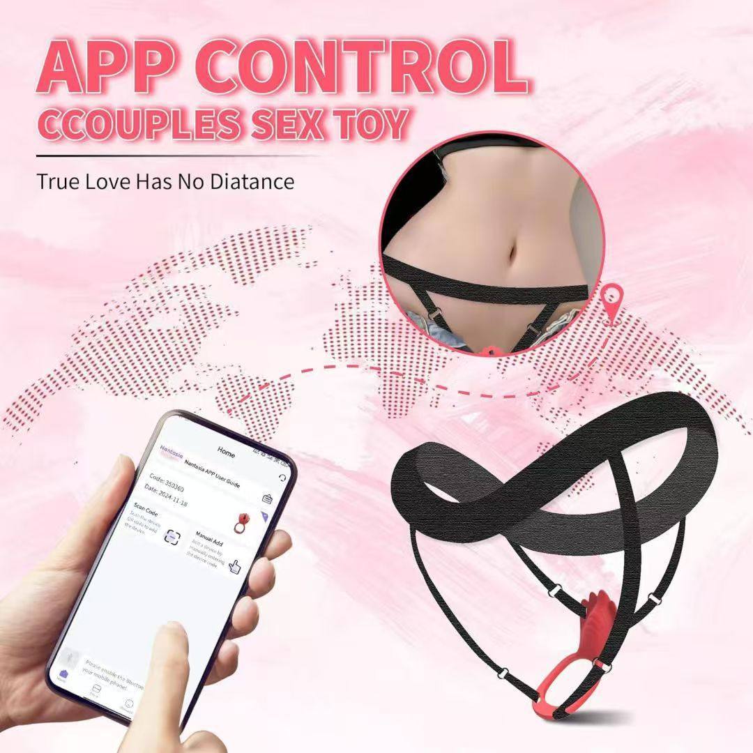 出门用】外贸爆款APP蝴蝶穿戴式按摩器G点震动器女用刺激用品户外
