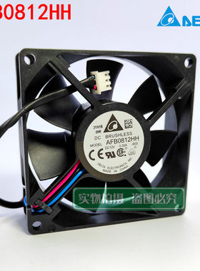 AFB0812HH全新原装Delta 8025/12V/0.30A三线机机箱机柜散热风扇