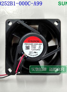 PE60252B1-000C-A99全新原装SUNON 24V 3.72W 6025变频器散热风扇