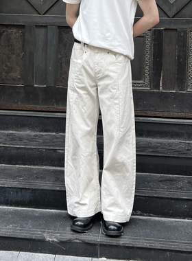 EMP 秋季美式复古基础款直筒显瘦工装阔腿裤男女Cleanfit休闲长裤