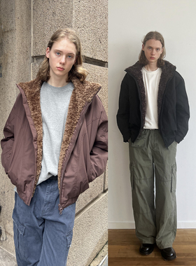 EMP 90白鸭绒冬季立领轻薄羽绒服男潮复古短款座山雕毛领保暖外套