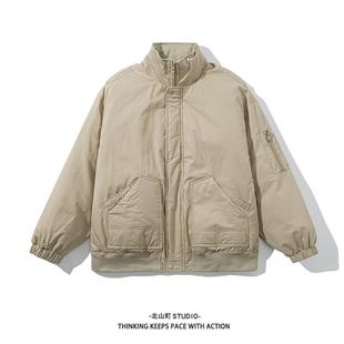 EMP冬装 飞行服保暖棉衣立领外套男女潮牌棉袄宽松上衣男女 新款