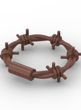 小颗粒积木MOC 62700 刺铁丝网圈 铁丝环 拼装玩具零配件DIY