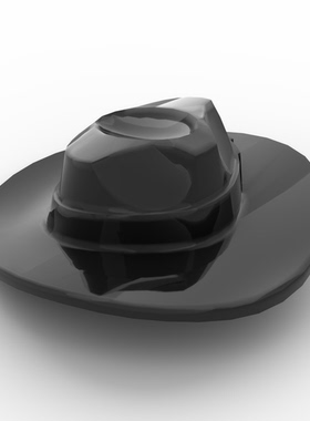 小颗粒积木MOC 61506 人仔西部牛仔帽子 头饰 拼装玩具零配件DIY