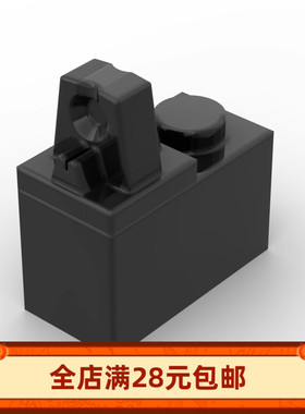 小颗粒积木MOC 76385铰链砖1x2单指顶部锁定拼装玩具零配件DIY