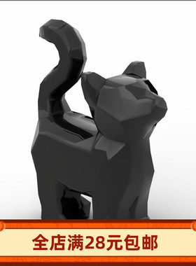 MOC 13786 动物系列 小猫咪 小颗粒积木 场景装饰件