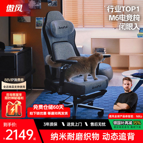 [耐猫抓]傲风M6猫抓椅电竞椅