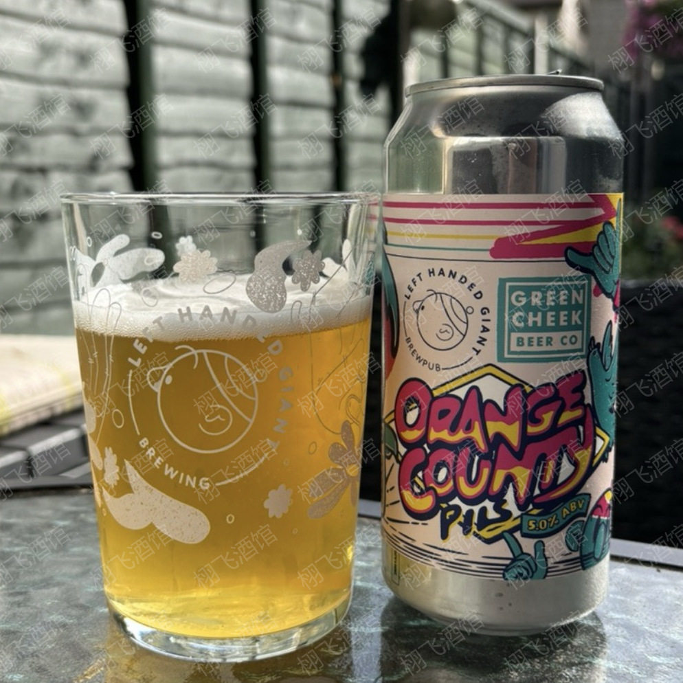 英国精酿啤酒左手巨人跟绿颊鹦鹉合酿橘郡西海岸皮尔森罐装啤酒