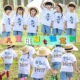 diy定制班服男女童纯棉t恤印字图学校logo手绘扎染短袖 模特服装