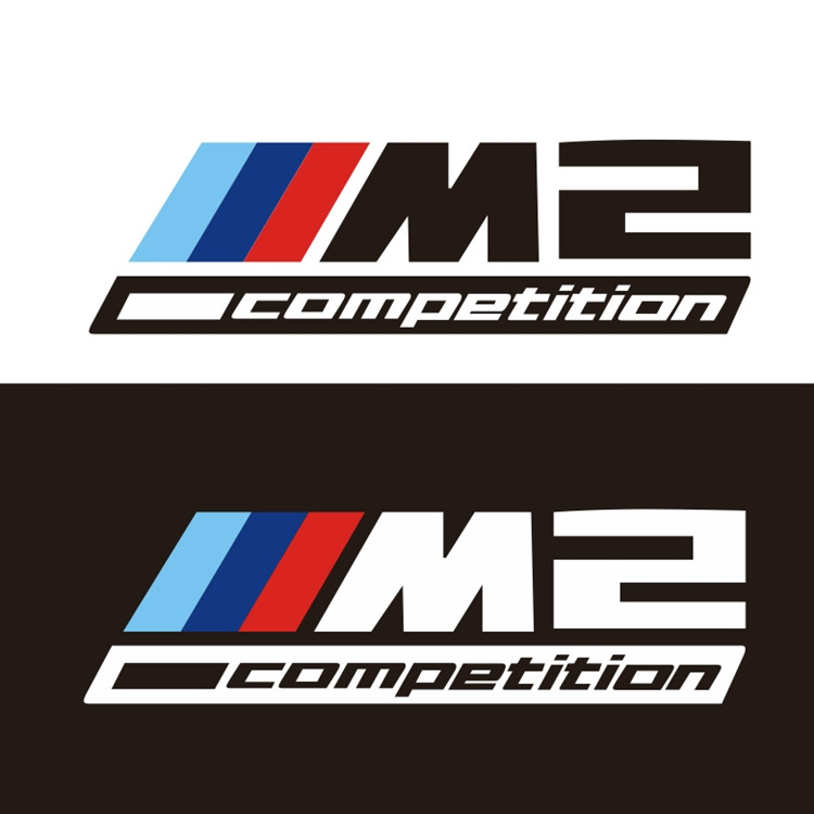 适用于宝马M2改装改色尾标车贴纸BMW Competition M2随意贴车身贴